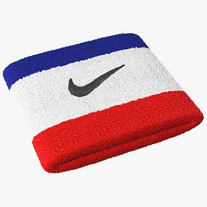 Nike Swoosh Wristband Folded Colored 3D model