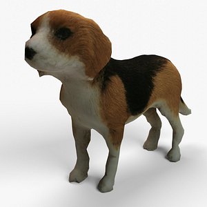 Figurine standing dog 3D model