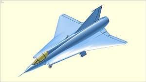 3D saab fighter aircraft solid