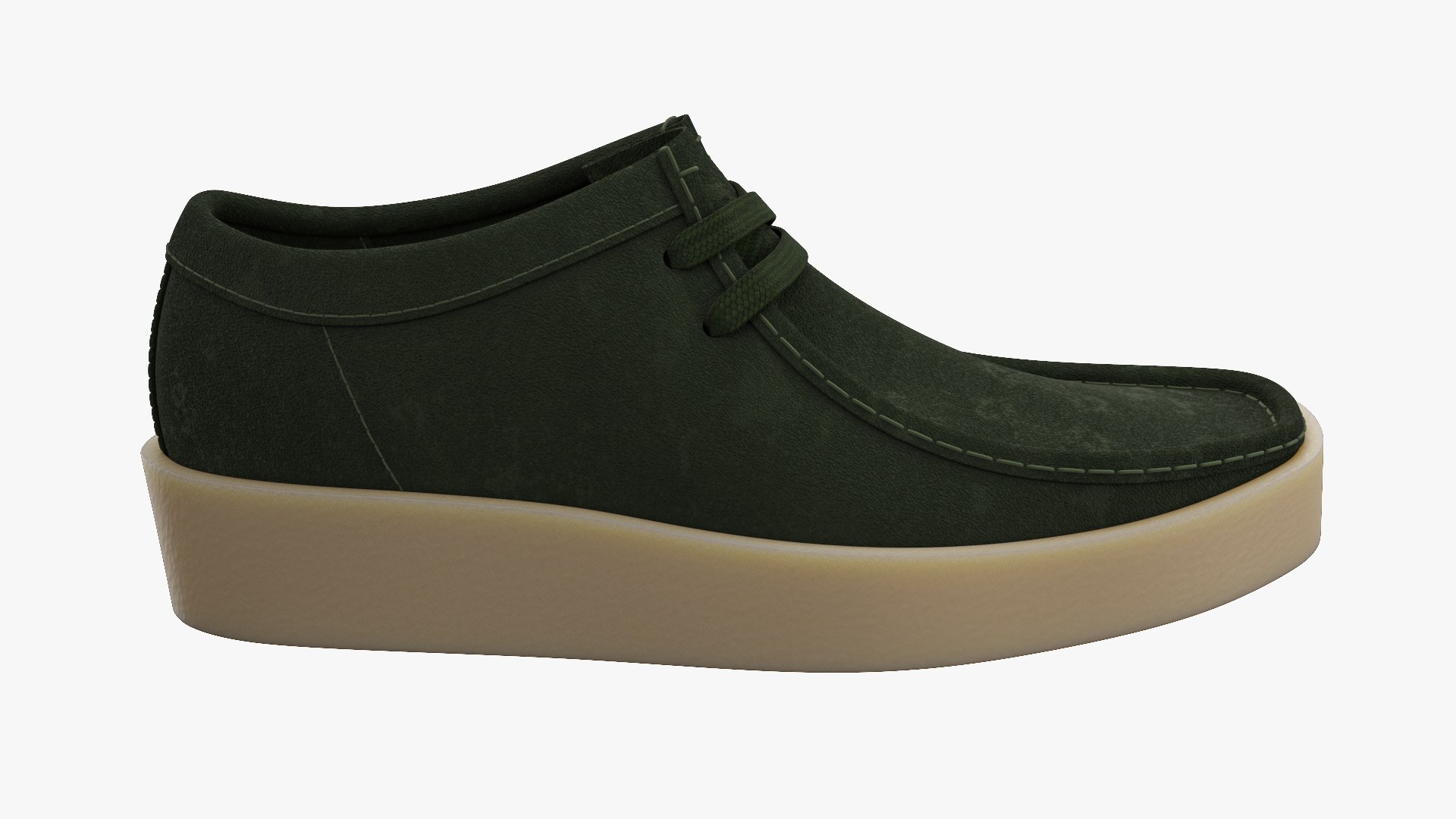 Clarks Wallabee Cup Green Suede model https://p.turbosquid.com/ts-thumb/R9/y1p8SC/ej/clarkswallabeecupgreensuede06/jpg/1714725671/1920x1080/fit_q87/ebfb9cc29de5ca68e347b41d76e73f7b211f0bf9/clarkswallabeecupgreensuede06.jpg