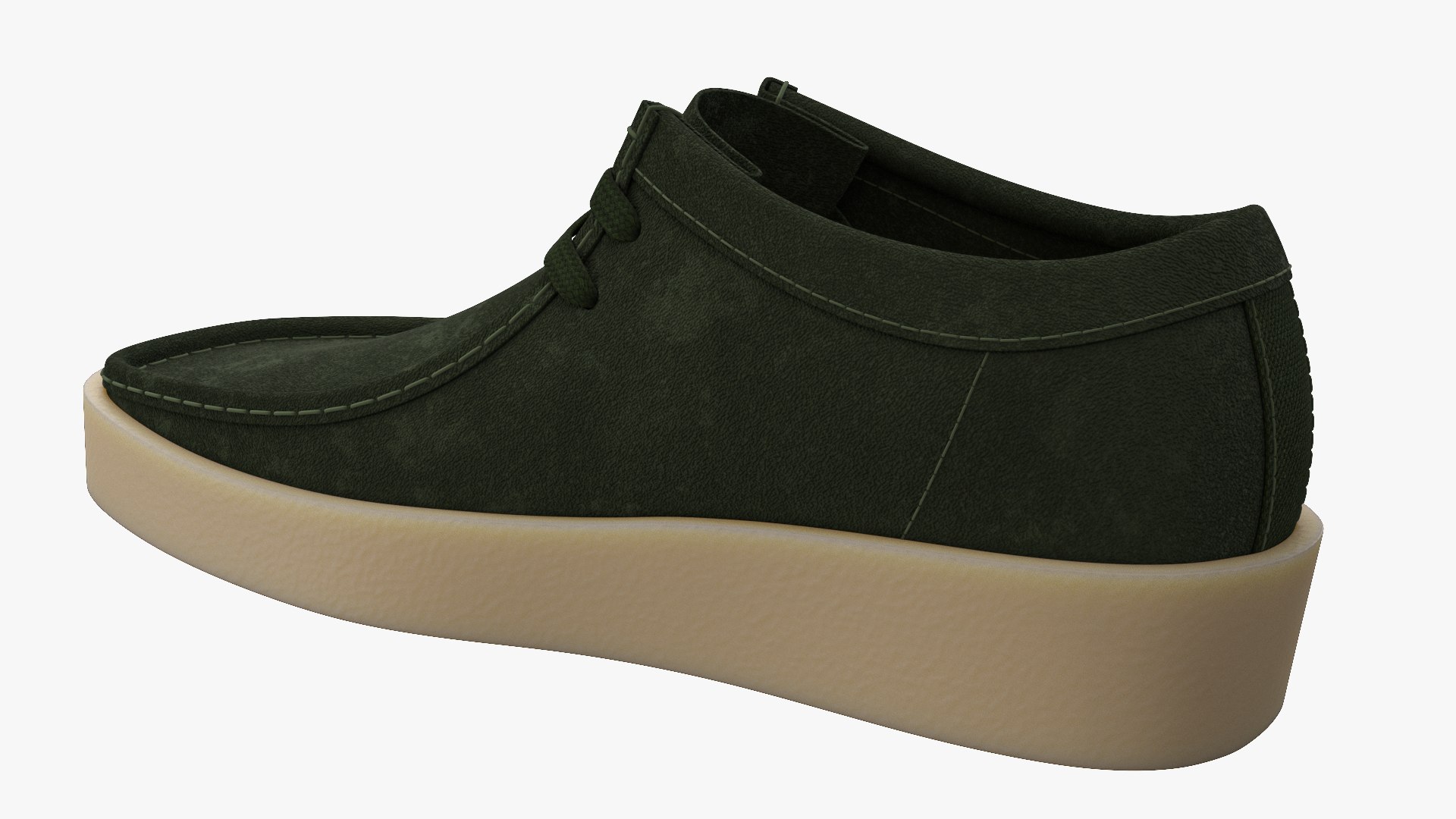 Clarks Wallabee Cup Green Suede model https://p.turbosquid.com/ts-thumb/R9/y1p8SC/fD/clarkswallabeecupgreensuede10/jpg/1714725676/1920x1080/fit_q87/0049a408a65c8f697e62987bf1b6985d486abe8b/clarkswallabeecupgreensuede10.jpg