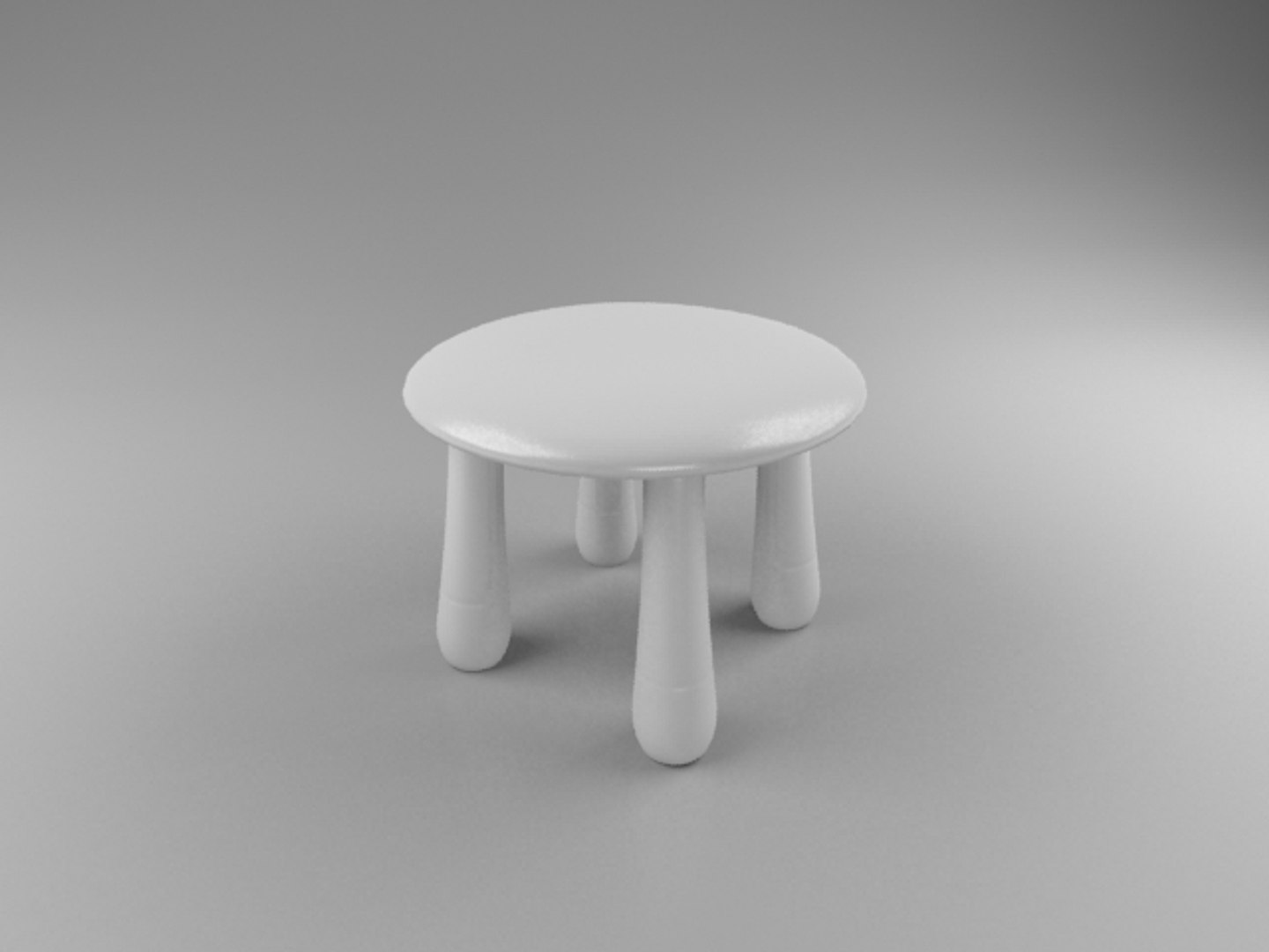 3d Small Wood Chair Model