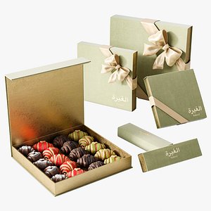 3D A set of mini croissants in a presentable package