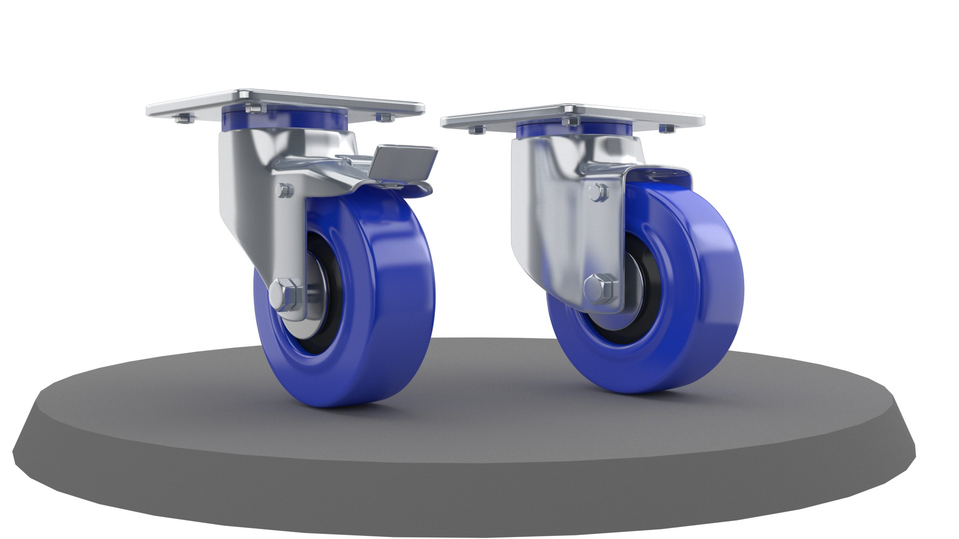 Caster Wheels With Locks Model - TurboSquid 2504759