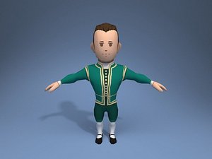 3D medieval character duke 3