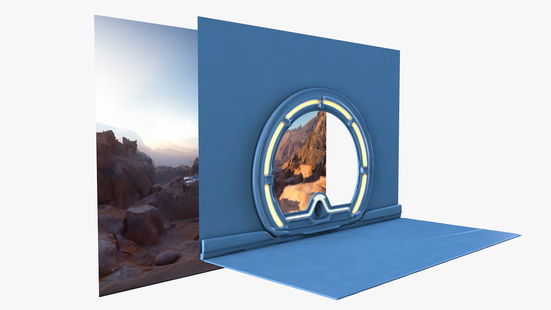 Spaceship Window Corridor Model - TurboSquid 2102028
