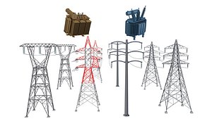 Electric power tower COLLECTION model