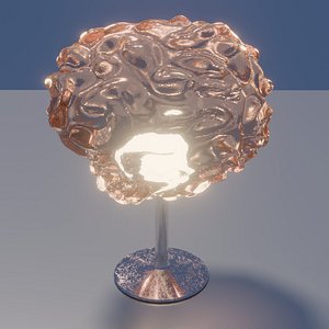 Brain shaped table lamp on stand