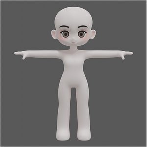 Chibi Character Base Mesh
