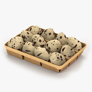 eggs quail box 3d max