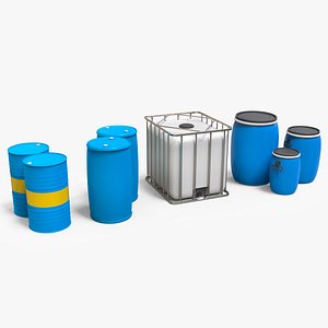 3D model barrels water tank