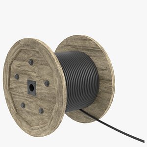 Wooden coil of electric cable