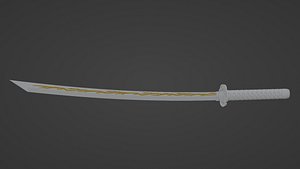 3D model zenitsu katana