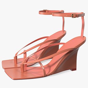 3D Women Stretch Wedge Sandals Pink