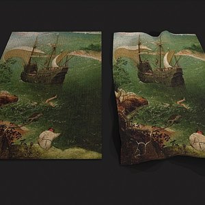Landscape with the Fall of Icarus Bruegel Tapestry 3D