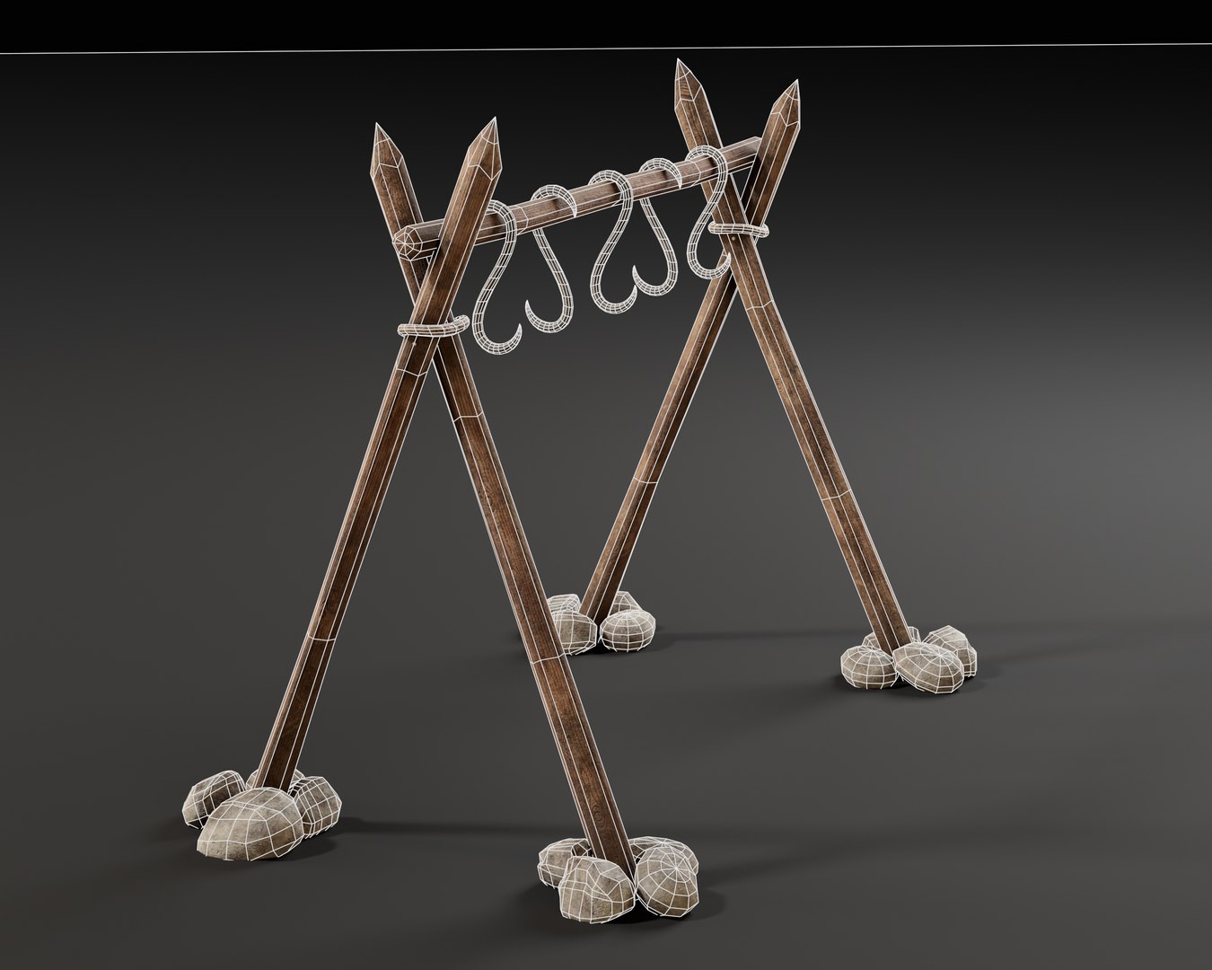 Medieval Drying Rack Model - TurboSquid 2355721