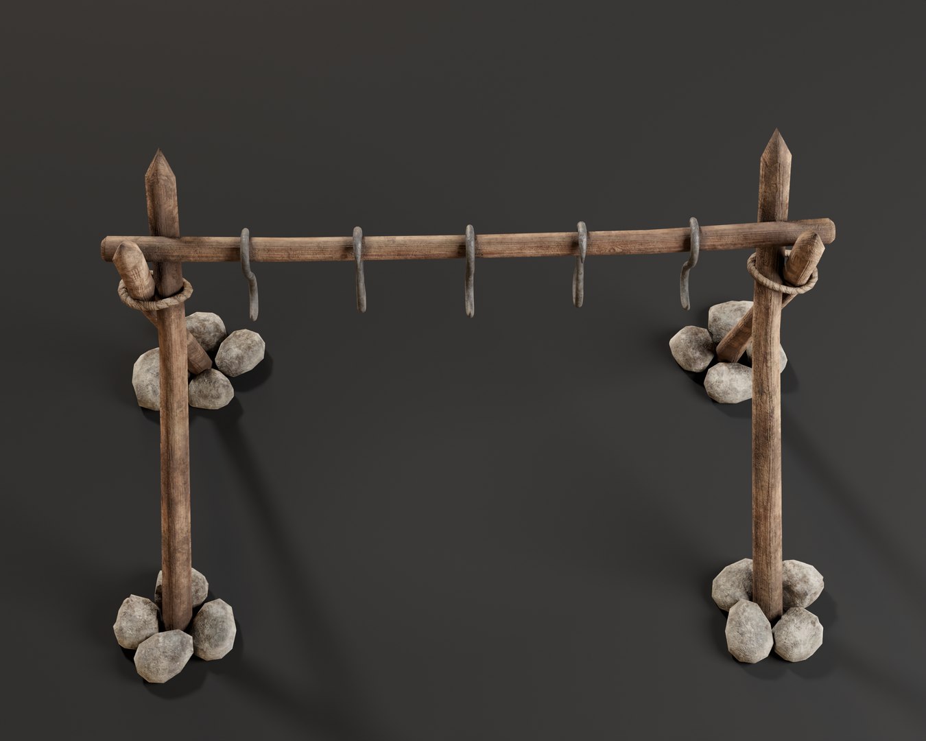 Medieval Drying Rack Model - TurboSquid 2355721