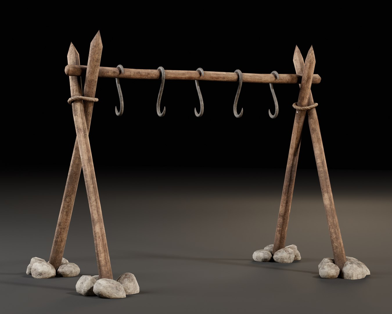 Medieval Drying Rack Model - TurboSquid 2355721