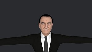 3D Lyndon B Johnson Hyper Realistic Full Body Fully Rigged 3D Character model