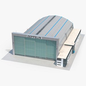 3D Friedrichshafen Zeppelin Hangar Rigged model