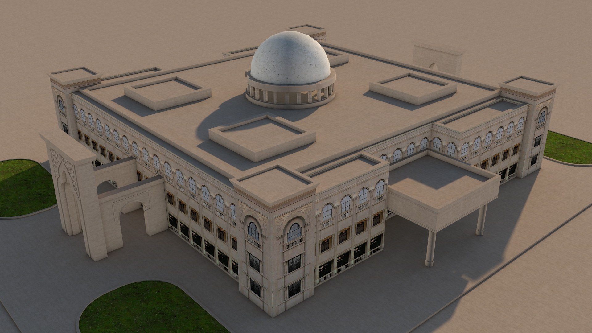 Presidential Palace Khartoum 3D model - TurboSquid 1974928