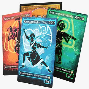 3D model Avatar Collectible Game Cards Multicolor