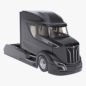 Next Gen Aerodynamic Supertruck Black Rigged for Cinema 4D