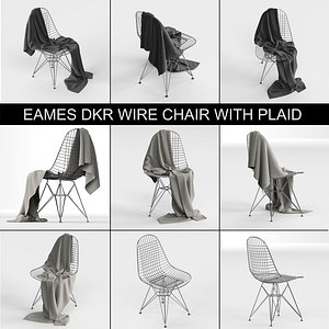 3D vitra wire chair dkr: