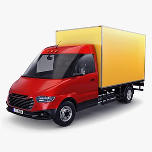 3D Generic Box Truck M 3