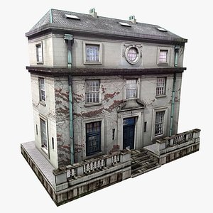 realistic european building 3d 3ds