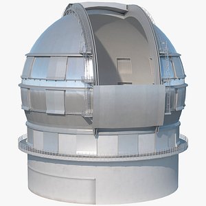 astronomical observatory dome rigged 3D