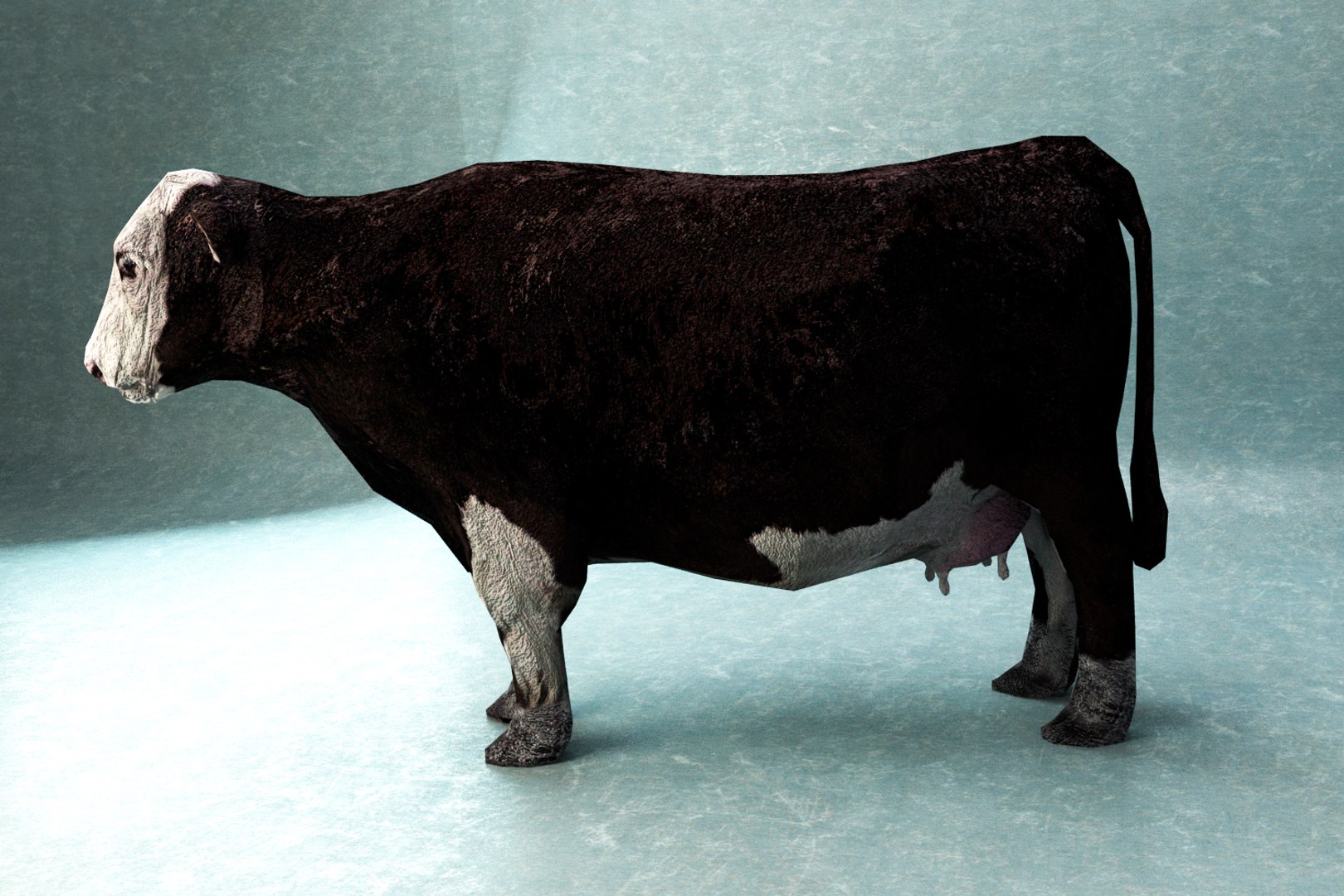 3D Cow Rigged - TurboSquid 1418334
