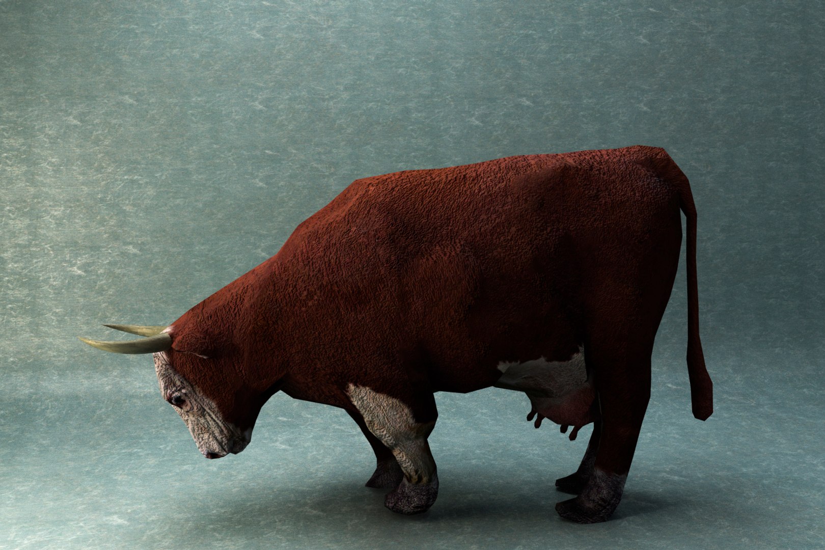 3D Cow Rigged - TurboSquid 1418334