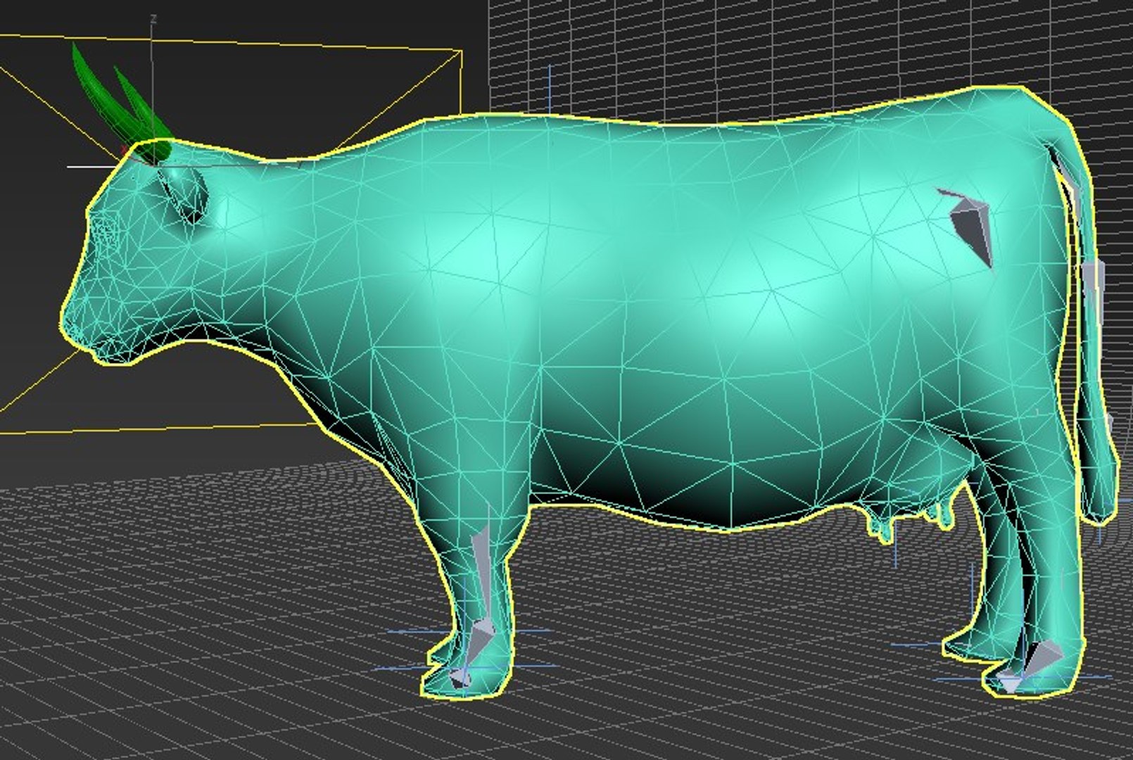 3D Cow Rigged - TurboSquid 1418334