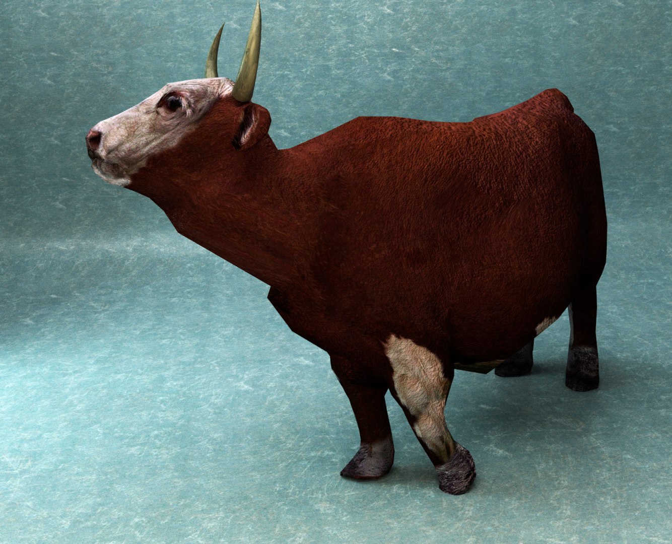 3D Cow Rigged - TurboSquid 1418334