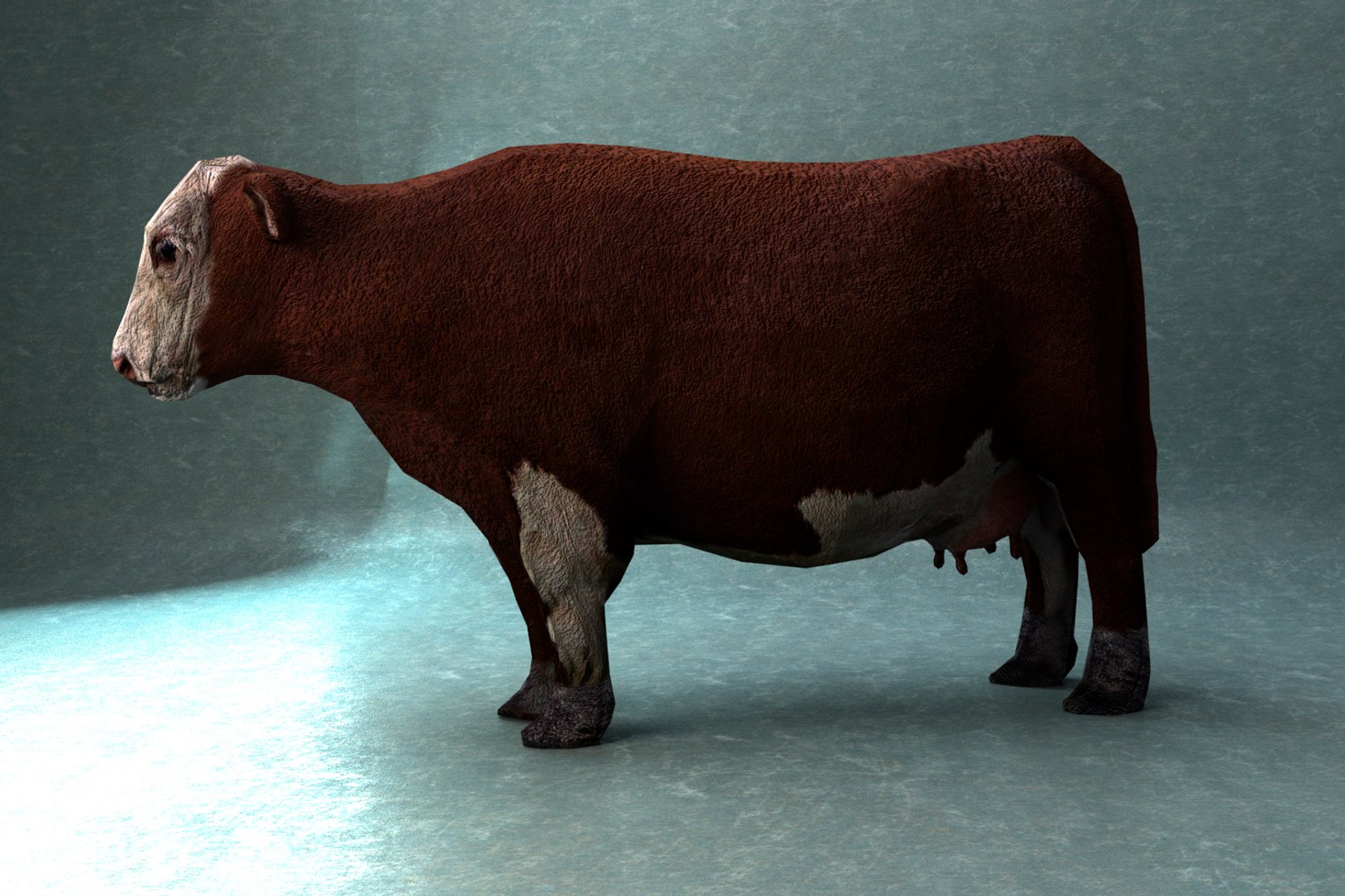 3D Cow Rigged - TurboSquid 1418334