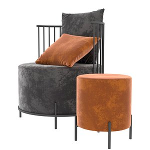 arm chair nest bar furniture 3D