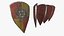 Fantasy Shield RPG Kite Heater Mittelalterlicher Templer Porpax Griechischer Aspis Hoplite Kite Lenticular Parma