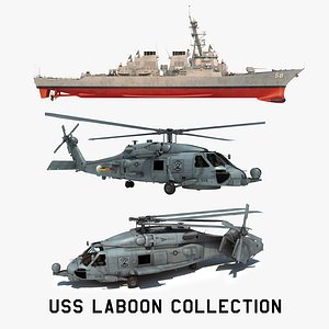 2 uss laboon ddg 3D model