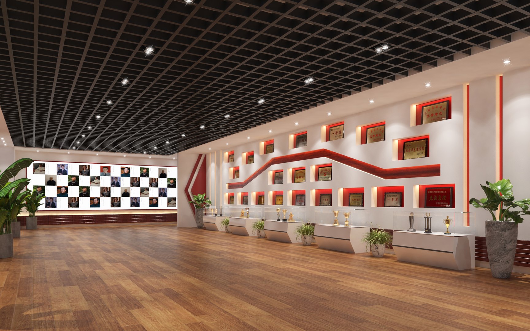 modelo 3d Modern Party Building Exhibition Hall - TurboSquid 2067158