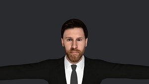 3D Lionel Messi  Hyper Realistic Full Body Fully Rigged Character model