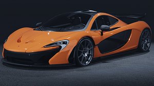 2014 McLaren P1 3D Model Hybrid Hypercar Trinity