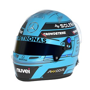F1 George Russel Helmet 2024 3D model