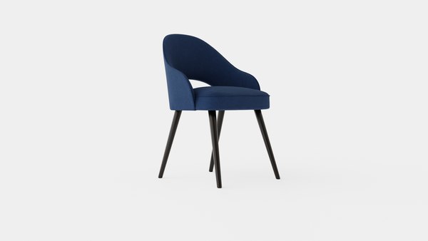 Milano dining chair indigo 3D model TurboSquid 2264185