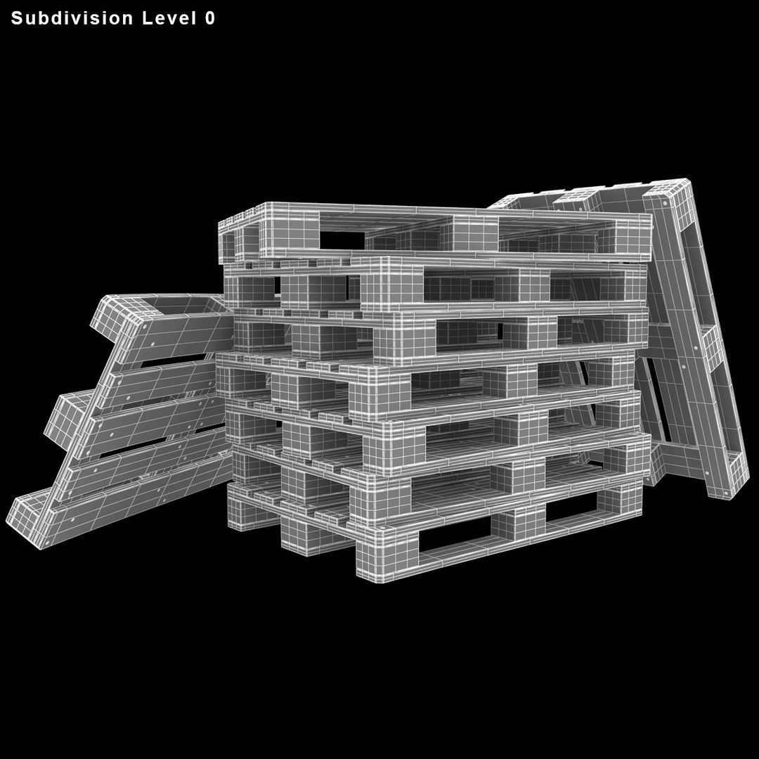 3d model pallets old