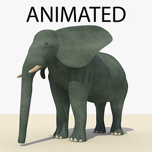Animated Blue Elephant