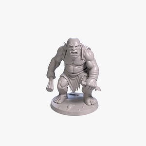 Mountain Troll 3D Printable Fantasy Monster 3D model