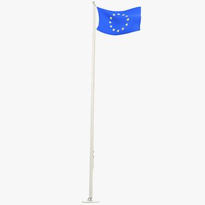 3D Flag of Europe V7