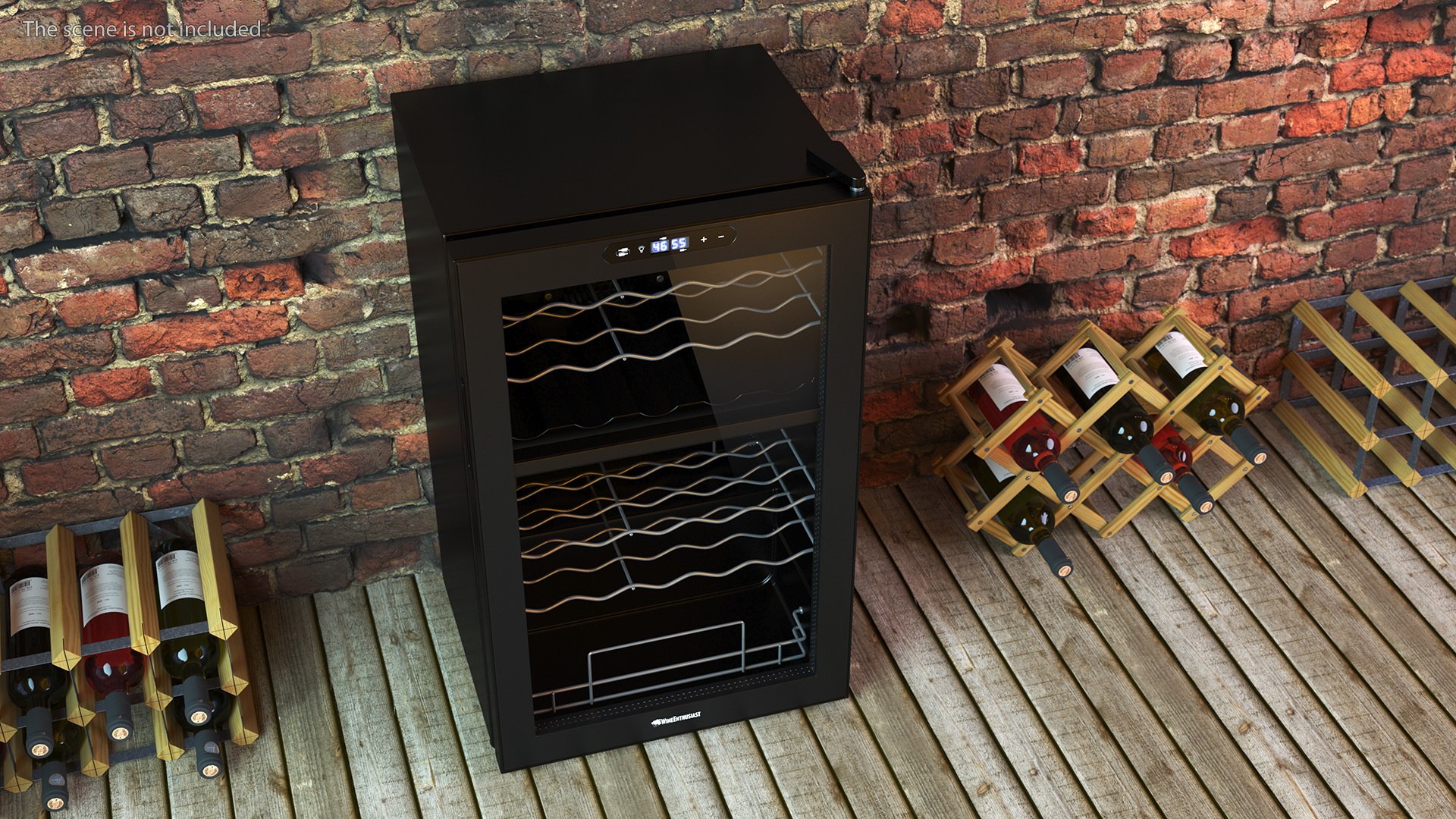 Wine Enthusiast 32 Bottle Dual Zone Compressor Wine Cooler 3D