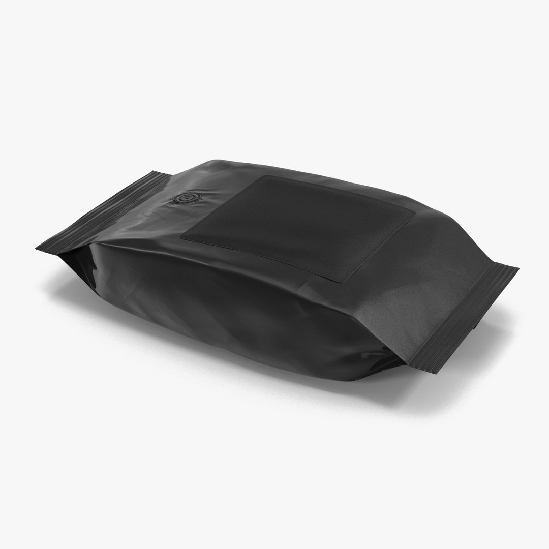 Ground Coffee Bag Plastic 3D Model 3D model preview